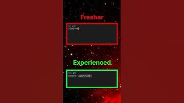 Fresher VS Experienced Developer #coding #js