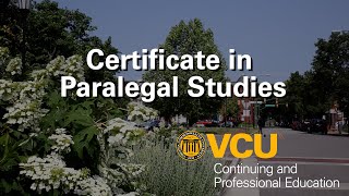 VCU Certificate in Paralegal Studies