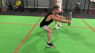 Lateral Squat with Plate Press