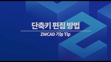 [ZWCAD 기능 TIP] CAD(캐드) 단축키 편집 방법 #ZWCAD #캐드단축키