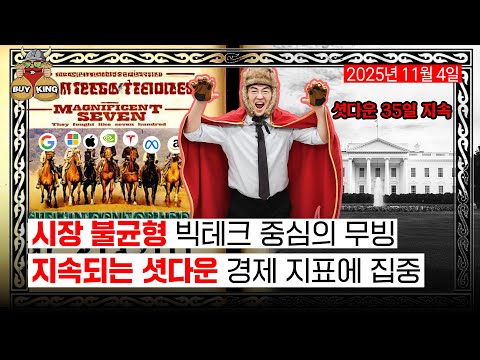 시장 불균형 빅테크 중심의 무빙ㅣ지속되는 셧다운 경제 지표에 집중
