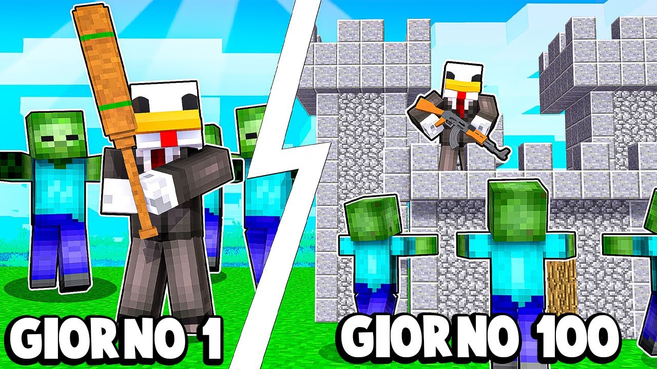 100 GIORNI IN UN'APOCALISSE ZOMBIE SU MINECRAFT