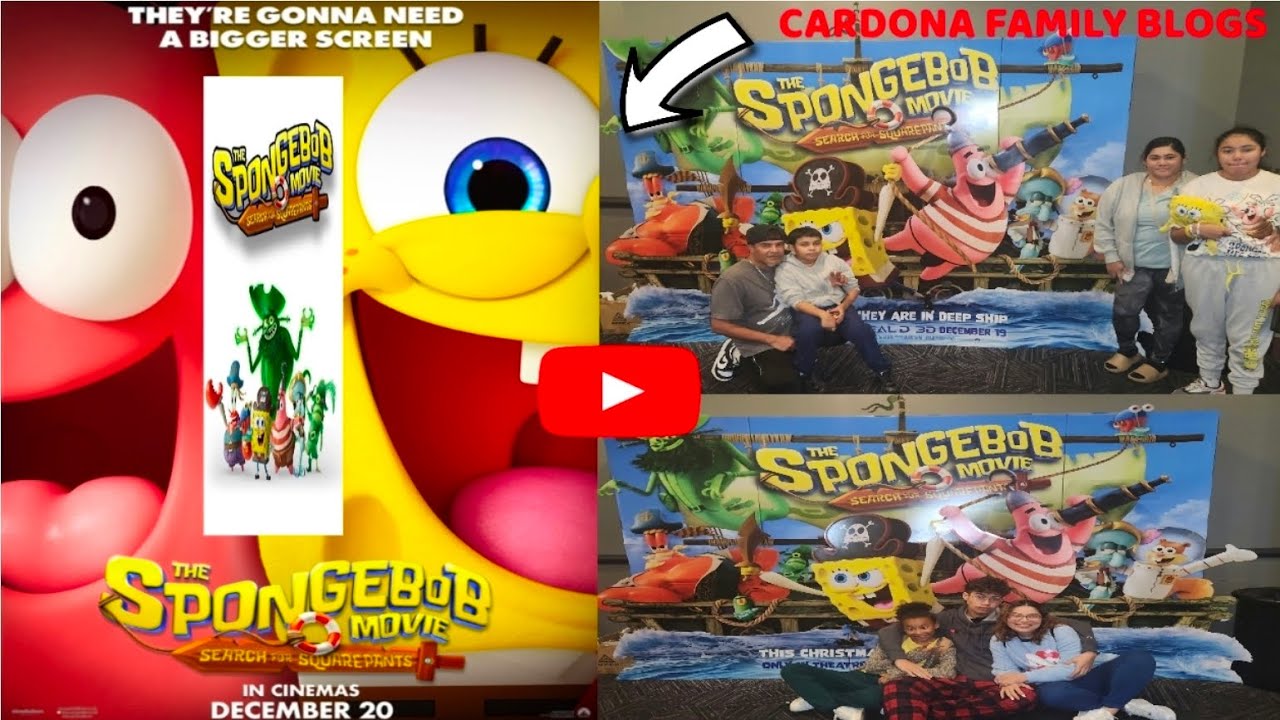 Watching @The Spongebob Movie Search for Squarepants with the Fam