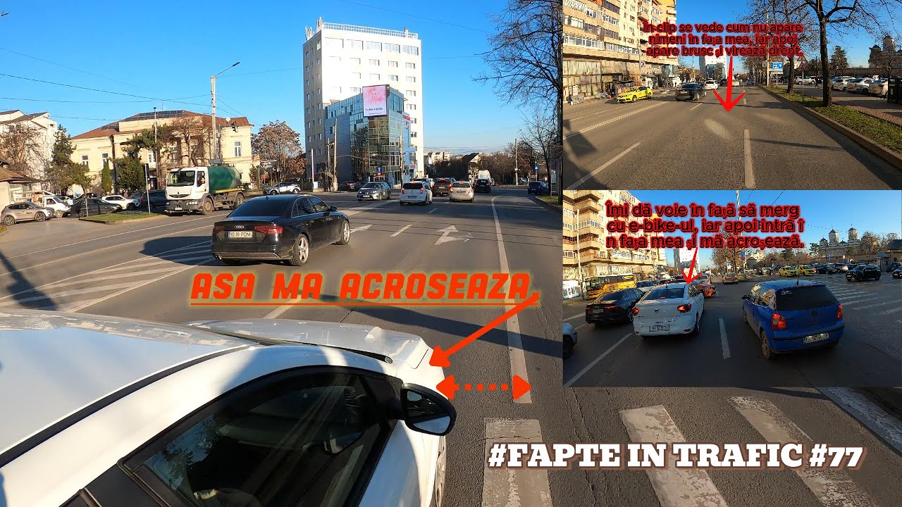 Incident cu bicicleta: șoferul mă lasă să trec, apoi mă acroșează #77