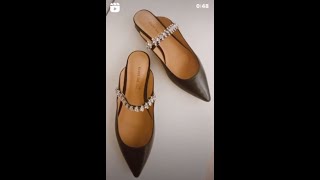 2021 RHINESTONES STRAP MULE POINTY FLAT SHOES SUMMER LEATHER MULES / NICEPAIRS 2021 RHINESTONES STRAP MULE POINTY FLAT SHOES SUMMER LEATHER MULES / NICEPAIRS