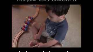 Two year old's solution to train dilemma