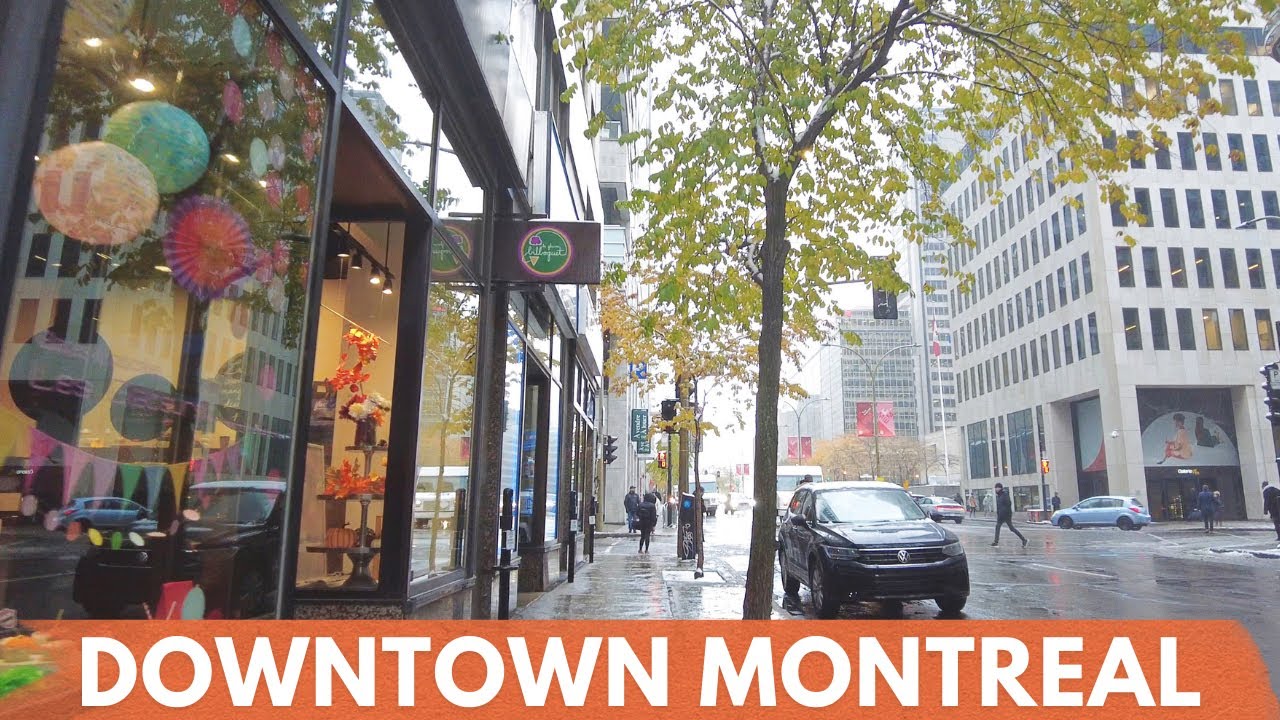 Walk in Downtown Montreal in 4K - November: Dorchester Square, Sainte ...