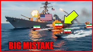 What Happened When US Ships Faced a IRAN Swarm Boats? | BIG MISTAKE