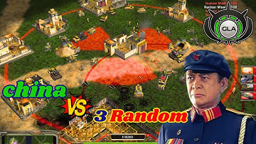 🔥 1 VS 3: Total Annihilation with 10+ Nuclear Missiles! China Nuke General Dominates Zero Hour