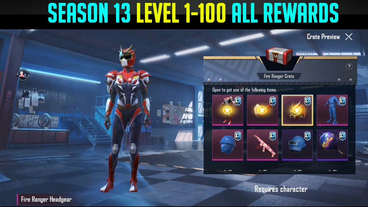Season 13 Royale Pass 1-100 All Rewards Pubg Mobile