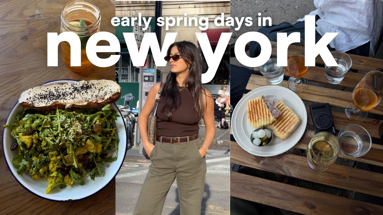 the first warm days in nyc (after a brutal winter) | long walks, co-working & wine with friends
