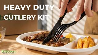 Biocean Heavy Weight Cutlery Kits for Food Service Business | Bulk Orders Available
