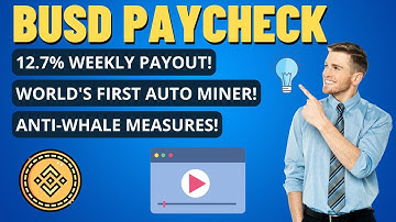 BUSD PAYCHECK ROI DAPP - EARN 12.7% WEEKLY ROI - FIRST 7 DAY AUTO COMPOUNDING MINER ON BSC!