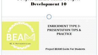BEAM Math Project Development 10 STUDENTS PPT