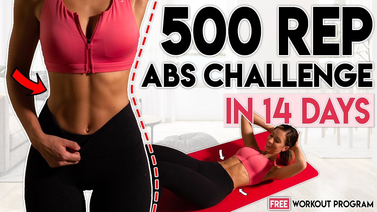 500 REP ABS Workout Challenge in 14 Days 🔥 Free Home Workout Program