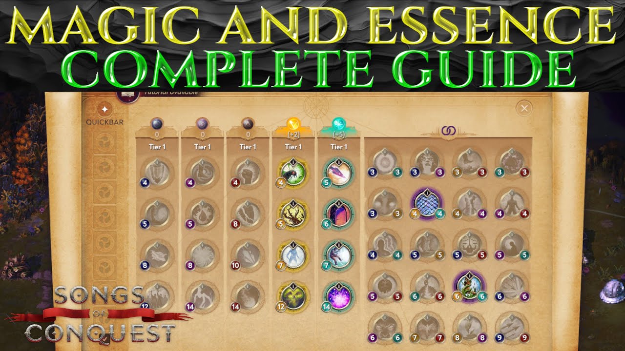 COMPLETE MAGIC GUIDE for Songs Of Conquest 1.0 Tutorial Tips - YouTube