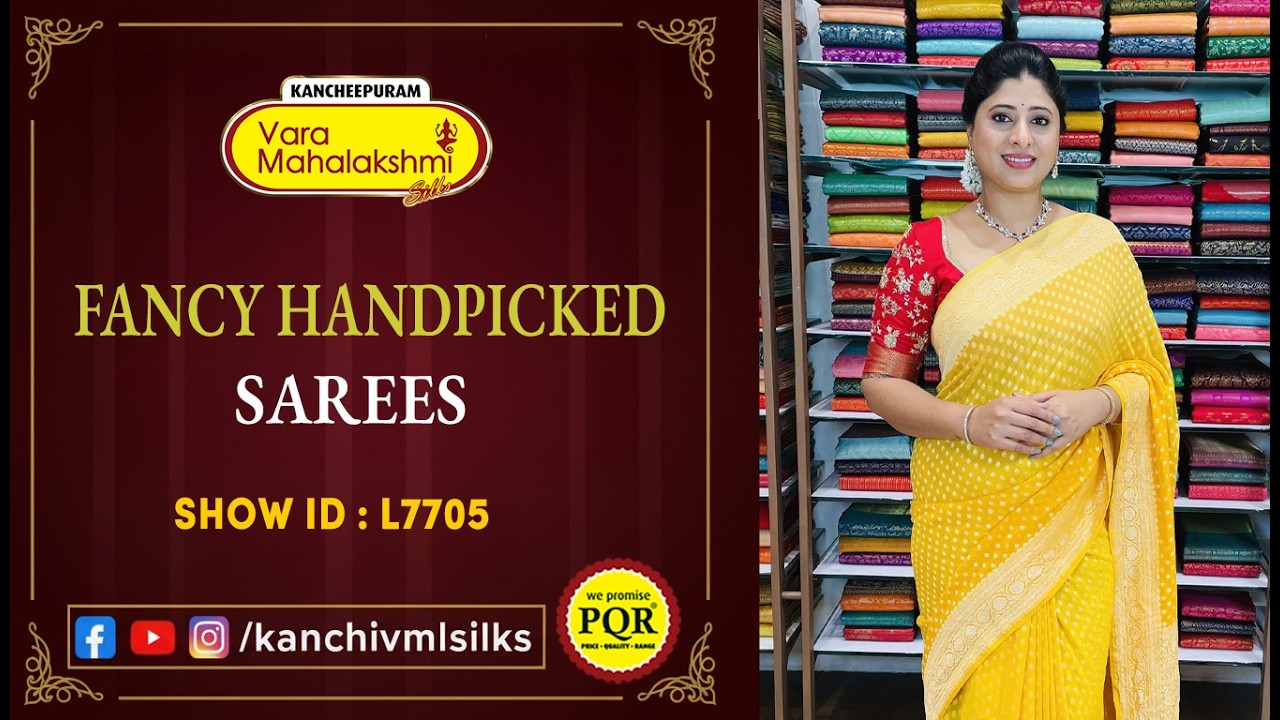 Fancy Handpicked Sarees | WhatsApp Number 89 0001 0002 | Kancheepuram Varamahalakshmi Silks LIVE