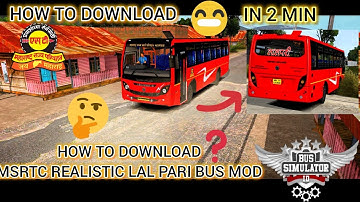 HOW TO DOWNLOAD ❓🤔 BRAND NEW MSRTC LAL PARI BUS MOD| #bussidmods