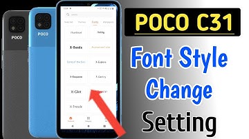 Poco c31 font setting/poco c31 me font change kaise kare/font style change in poco c31