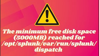 Famous How to fix the minimum free disk space (5000MB) reached for Splunk Wealth