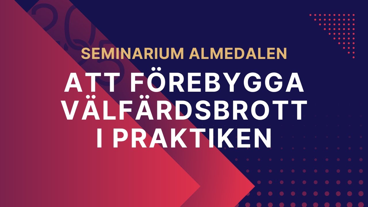 Seminarium Almedalen - YouTube