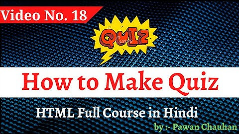 How to make Quiz in HTML || How to Make MCQ in HTML
