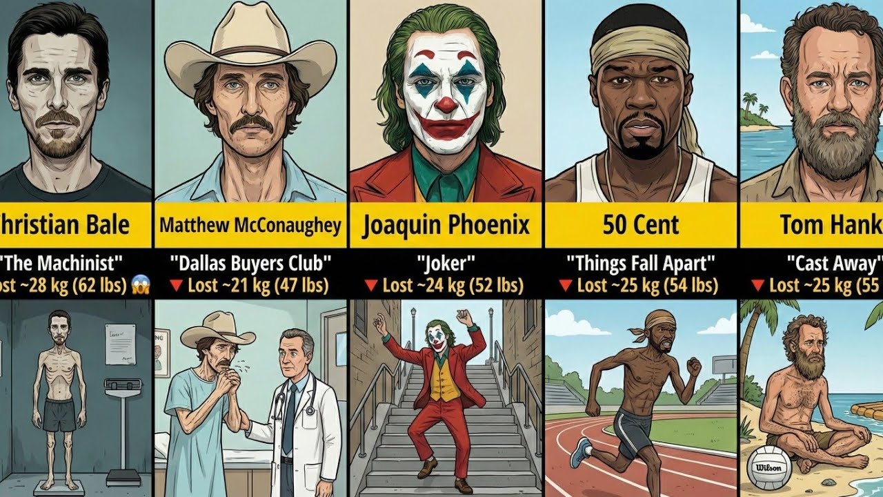 75 Actors Who Lost Massive Weight for Movie Roles 😱 Extreme Transformations