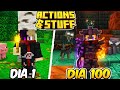 Sobrevivir 100 dias en Minecraft con el Action and Stuff 😲
