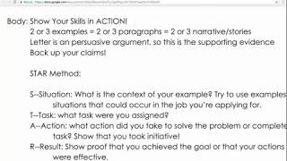 Drafting the Application Letter