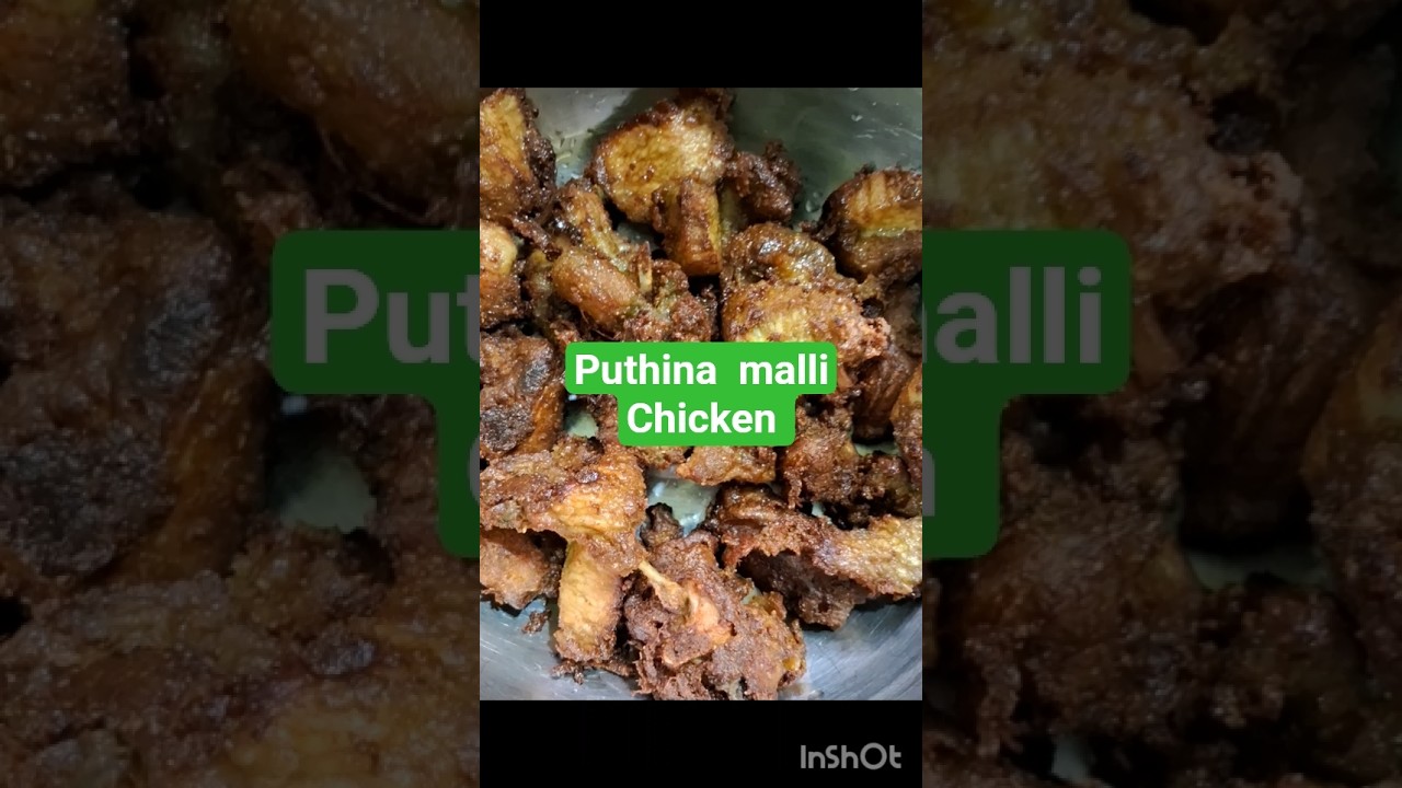 Puthina  malli chicken  recipe  # Green  chicken  # yummy chicken  fry # food # Shorts