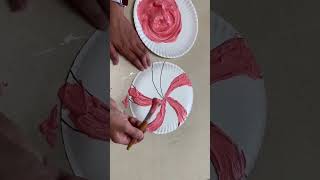 Puff Paint Peppermint Christmas Art Idea for Preschool Teachers and Parents #shorts #christmas