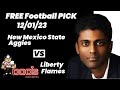 Free Football Pick New Mexico State Aggies vs Liberty Flames , 12/1/2023 College Football