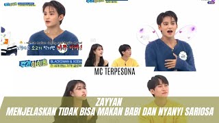 (SUB INDO) Zayyan menjelaskan tidak bisa makan babi dan nyanyi sariosa