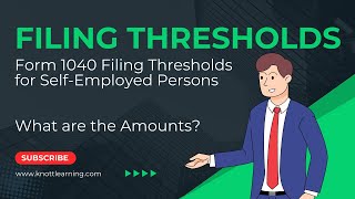 Form 1040 Filing Thresholds for SelfEmployed Persons