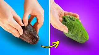 Quick Hacks For Cutting & Peeling Vegetables & Fruits And Unique Food Servings