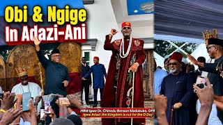 Crowd Welcome Peter Obi & Chris Ngige In Adazi-Ani Anambra For Coronation of Manlike Chico Father