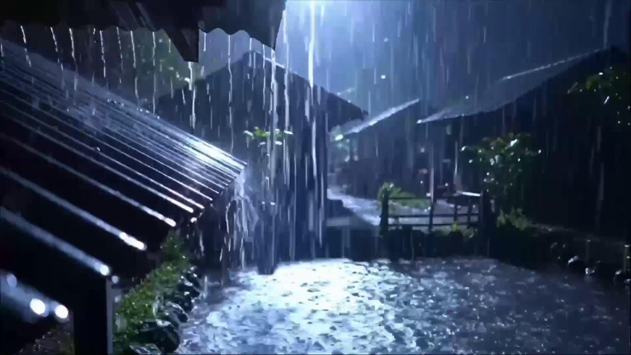 Calming Rain on Tin Roof During Quiet Night ASMR | Peaceful Storm Sounds for Deep Sleep 11