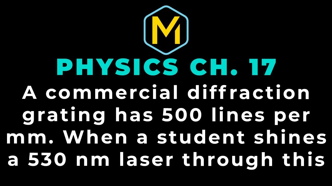 17.16 Mastering Physics Solution-"A commercial diffraction grating has ...