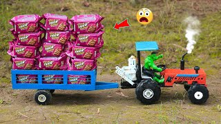 diy mini tractor with full trolley tiger biscuit science project @sanocreator