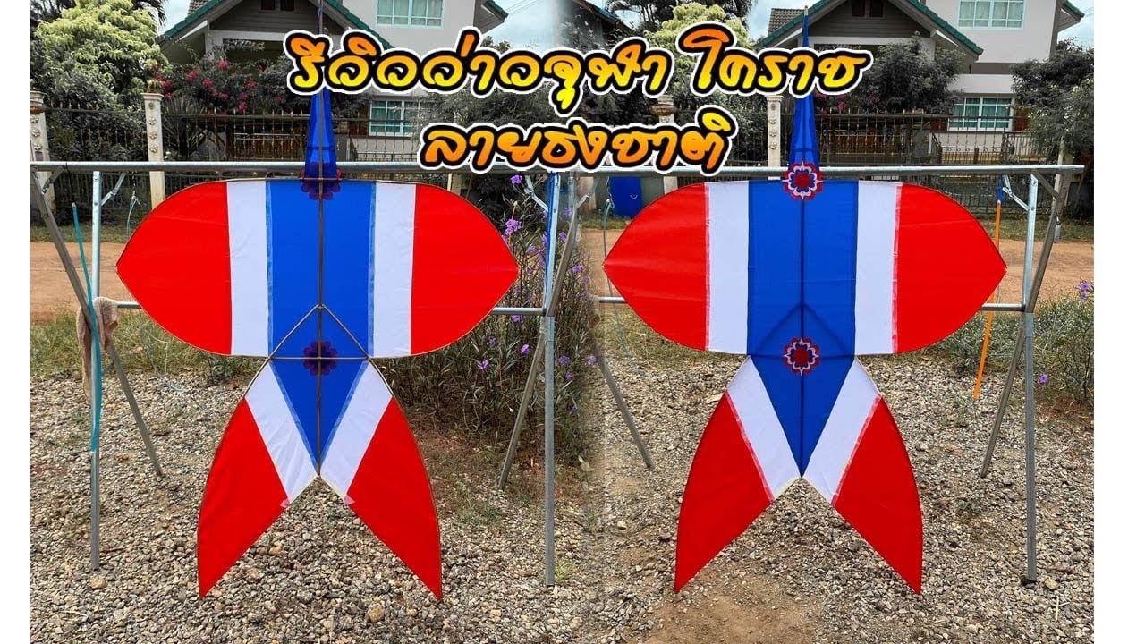 รีวิวว่าวจุฬาลายธงชาติ และแจกทรง  บอกสัดส่วนเหมือนเดิมครับ