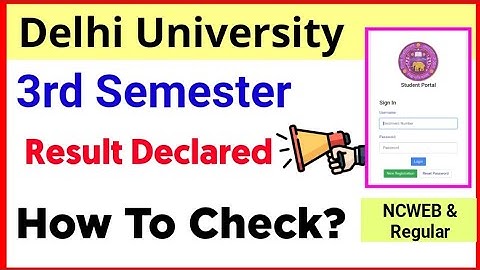 DU Third Semester Result Declared 2023 | Delhi University 3rd Semester Result Declared 2023