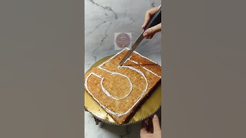 5 number cake cutting #shorts #shortsfeed #cake #themecakes #whipcreamcake #caketoppers #homebaker