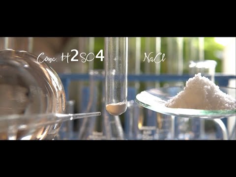 Video Reaction of NaCl H2SO4 | Preparation of HCl gas - youtube