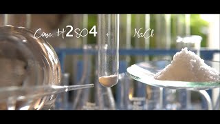 Reaction of NaCl + H2SO4 | Preparation of HCl gas