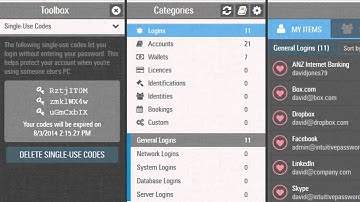 Intuitive Password®: Password Manager - Part 7: Single-Use Codes