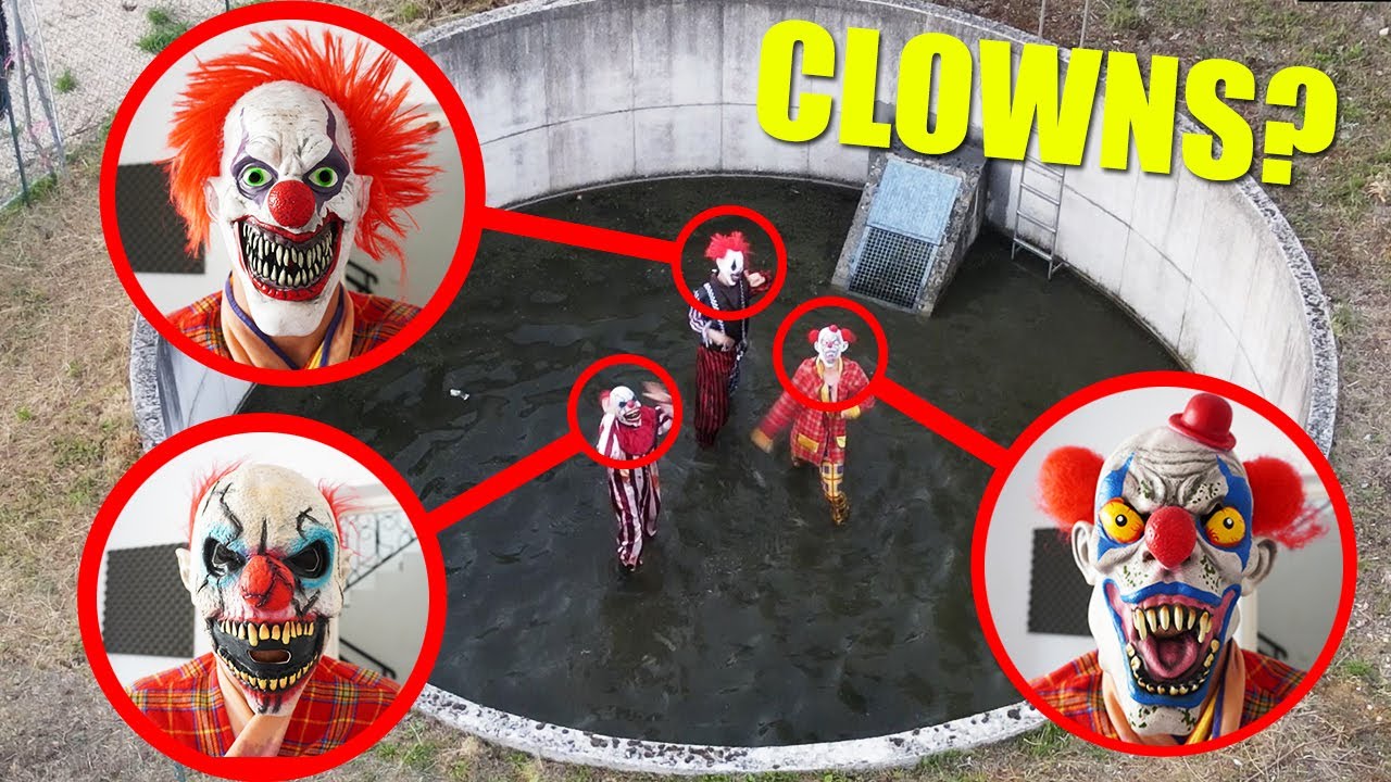 MON DRONE A TROUVÉ DES CLOWNS EN TRAIN DE SE BAIGNER DANS UNE PISCINE HANTÉE !