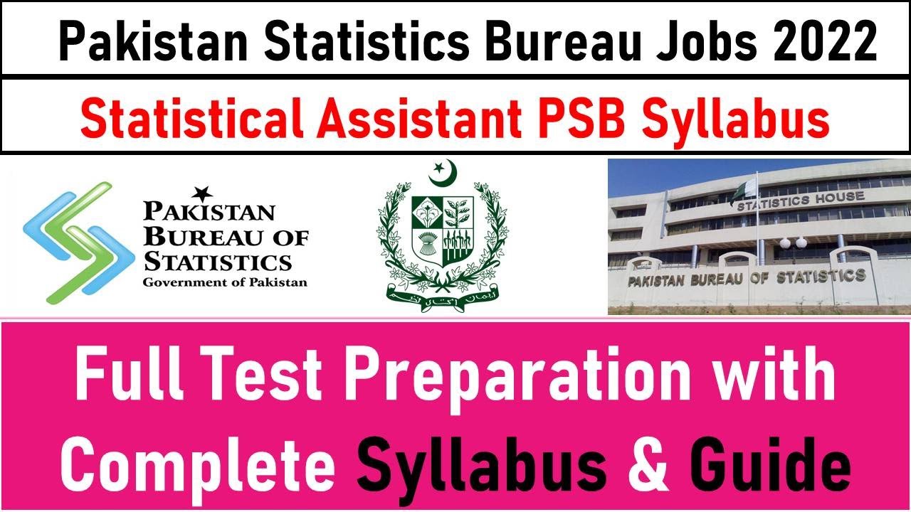 Statistical Assistant Syllabus | Pakistan Bureau of Statistics | PBS Previous Paper 2022 | UTS Test.