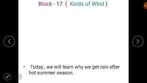 Class 4(Science)- Lesson 4(Monsoon Winds) of block 17(Kinds of Wind).