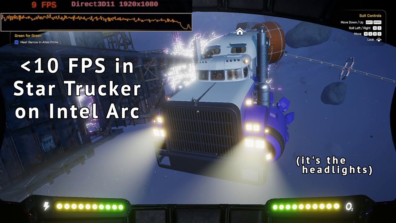 Star Trucker Performance Issue (it's the headlights)