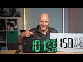 18" Large Digital Wall Clock with RGB Dynamic Color-Changing